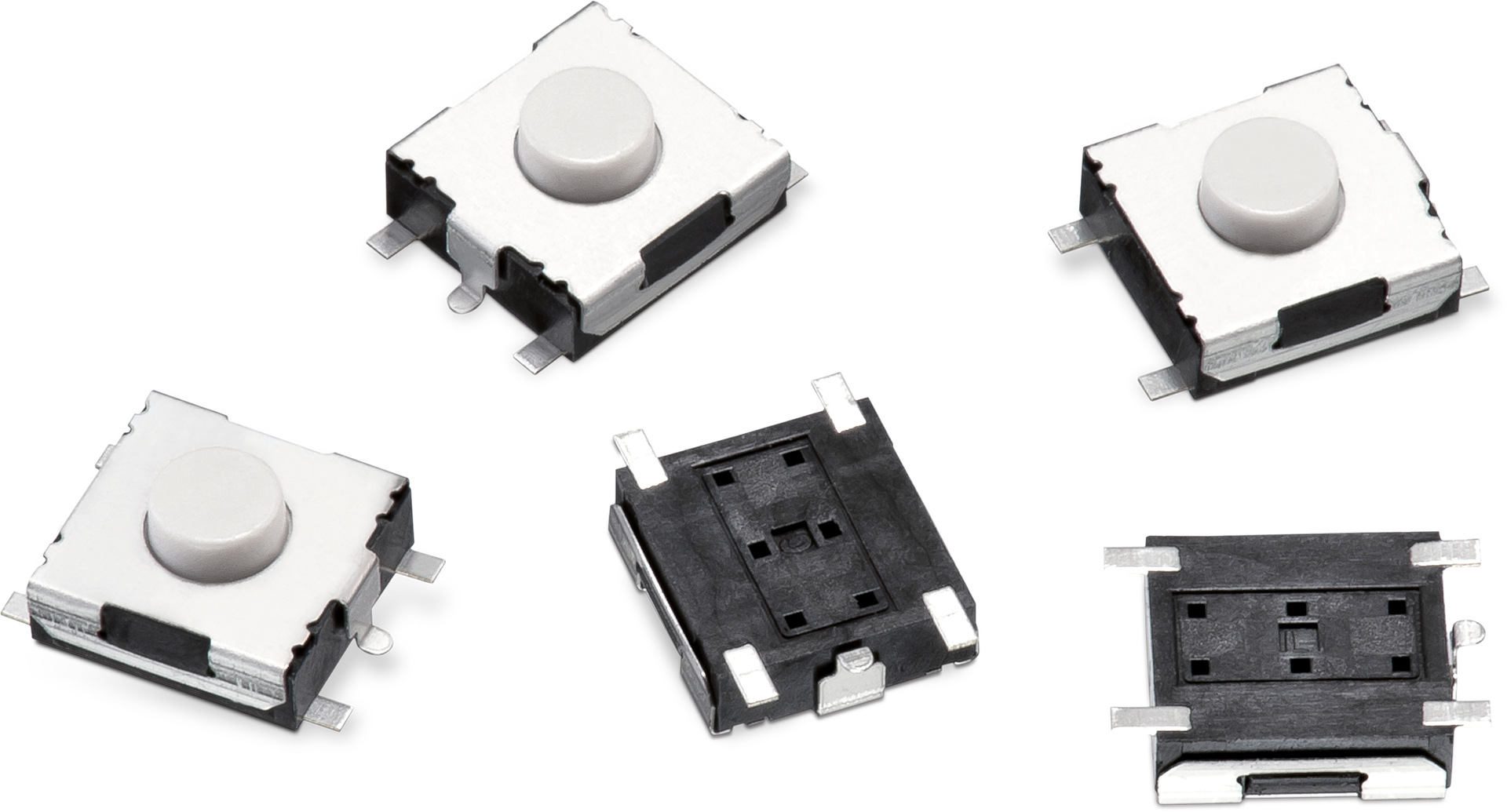 WSTASV SMT Tact Switch 6x6 mm with ground terminal Electromechanical